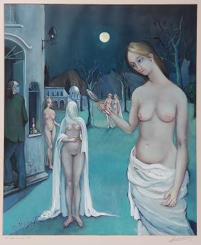 Kunstwerk van de Belgische schilder Luc Heirbaut uit 1986