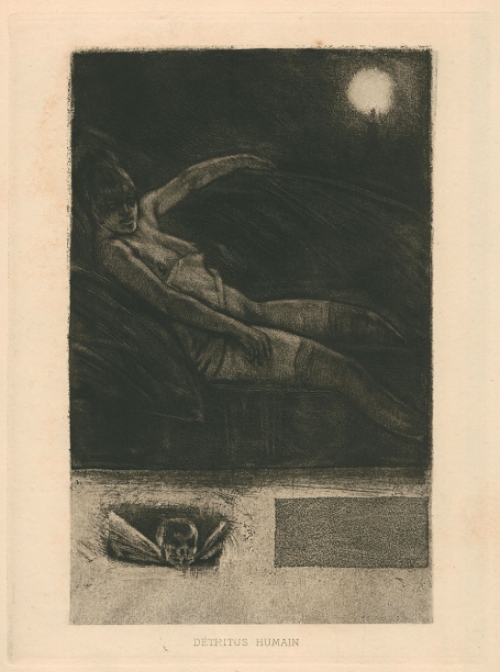 Félicien Rops met een heliogravure