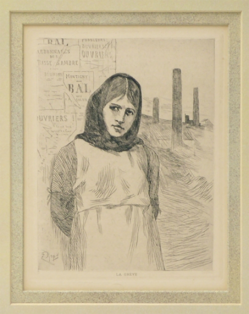 Félicien Rops met een heliogravure de staking