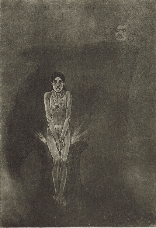 Félicien Rops met een heliogravure gepubliceerd door Camille Lemonnier