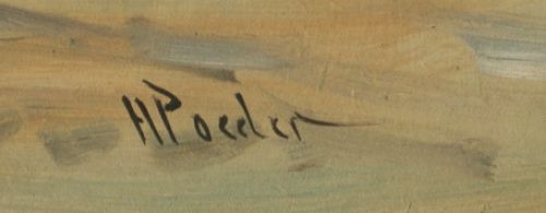 Nederlandse kunstshilder Henk Poeder schilderij Scheveningen