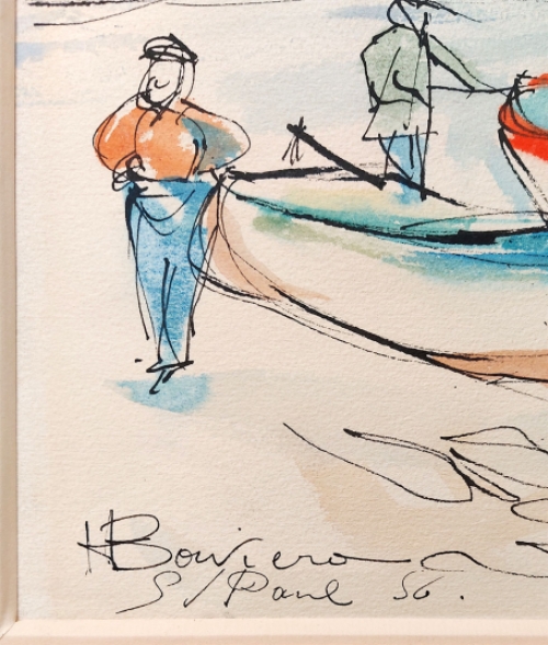Origineel schilderij van Henri Baviéra uit 1956