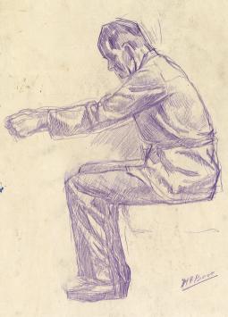 Tekening van Hollande kunstenaar Henri Boot