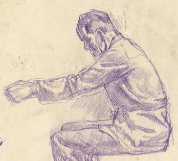 houtskoolktekening van Henri Boot kopen