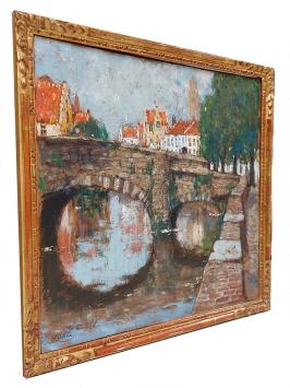 Schilderijtje, De Augustijnenbrug te Brugge