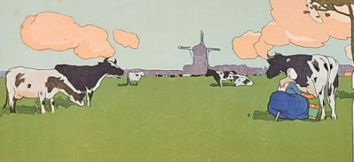 CASSIERS, Henri (1858-1944) met een chromolitho Veere