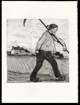 Postume ets de Belgische kunstenaar Henri Evenepoel