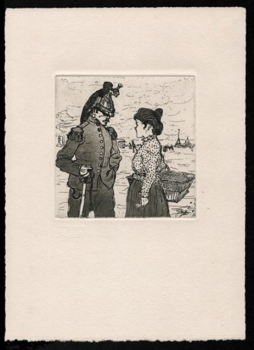 Postume ets de Belgische kunstenaar Henri Evenepoel