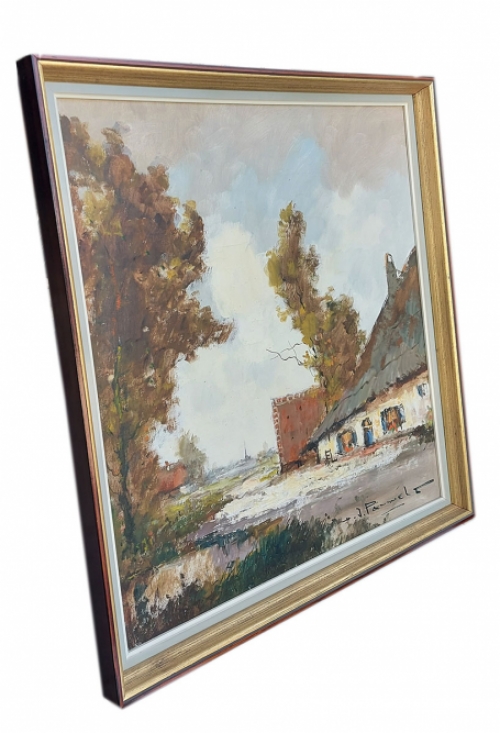 Landschap in de lente geschilderd door HJ Pauwels