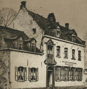 Kunstwerk van H. Quittelier  kopen, ets van Uccle of Ukkel