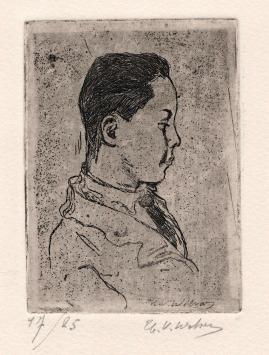 Gesigneerde ets van Henri Victor Wolvens kopen