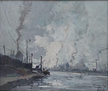 olieverfschilderij op paneel van de Belgische kunstenaar Joseph Lemaire