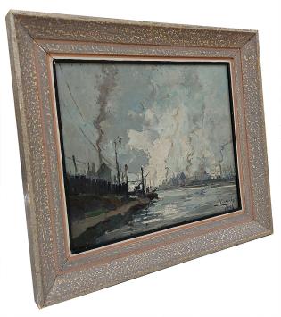 Kunstwerk van J. Lemaire op paneel geschilderd