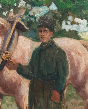 De boer met zijn werkpaarden