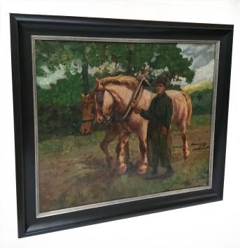 De boer met zijn werkpaarden