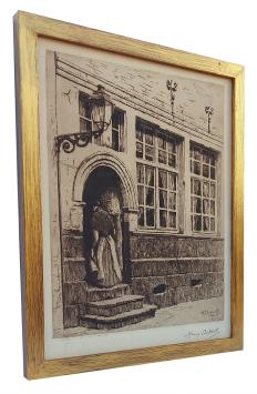 Dame die haar huis binnengaat 1913