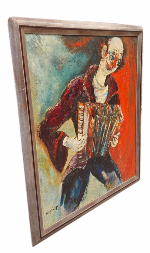 Clown met handharmonica