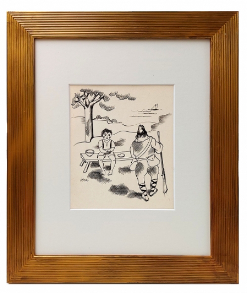 Tekening uit 1941 van Henry Van Straten kopen