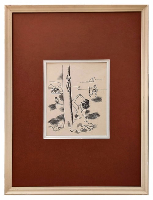 Tekening uit 1941 van Henry Van Straten kopen