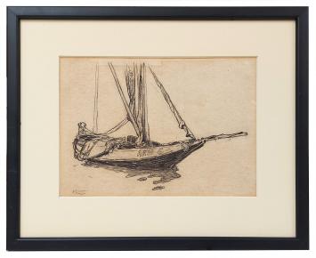 Tekening zeilboot van H. Cassiers