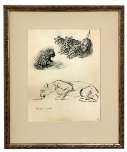 Dierenstudie gemonogrameerd