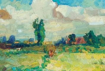 Landschapsschilderij van de Belgische schilder Herman Diels