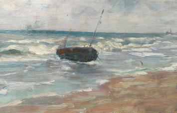 Boot in de zee van Herman Van den Berghe