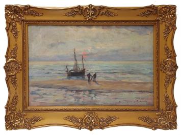 Groot olieverfschilderij van Herman Van den Berghe