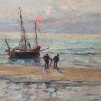 Boot aan de zee van Herman Van den Berghe
