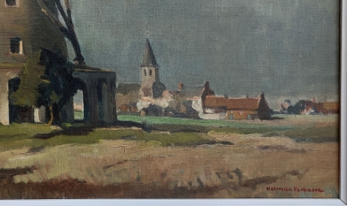 Schilderij van de Belgische kunstschilder Herman Verbaere