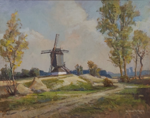 Olieverfschilderij op canvas van Herman Verbaere