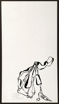 Hugo Heyens met een schilderij