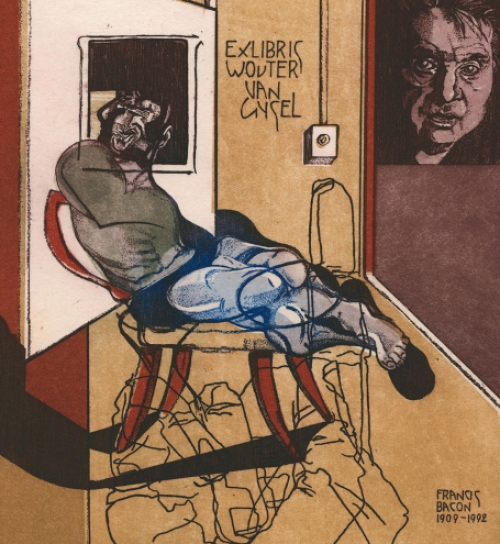 Hilde Stevens met een ex libris