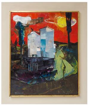 Abstract kunstwerk Belgische kunstenaar Bert Hilderbrandt