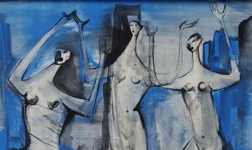 Schilderij door Bert Hildebrandt geschilderd