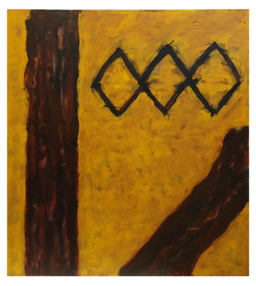 Groot abstract schilderij van Paul Vanden Bosch