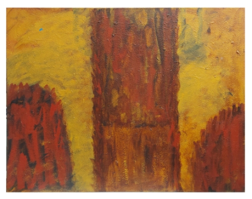 Groot abstract schilderij van Paul Vanden Bosch