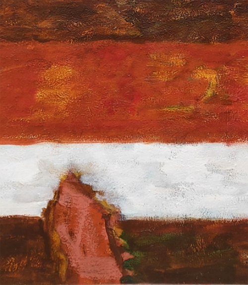 Abstract schilderij door de Belgische kunstenaar Paul Vanden Bosch (Hilderson)
