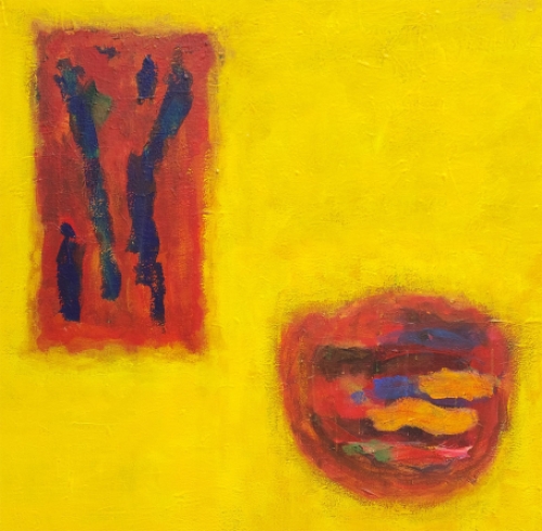 Abstract schilderij door de Belgische kunstenaar Paul Vanden Bosch (Hilderson)