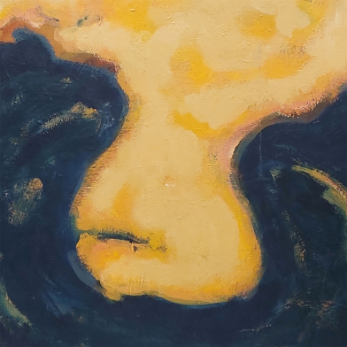 Groot schilderij door de Belgische kunstenaar Paul Vanden Bosch (Hilderson)