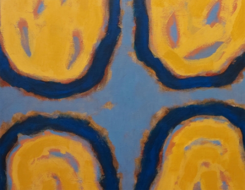 Abstract schilderij door de Belgische kunstenaar Paul Vanden Bosch (Hilderson)