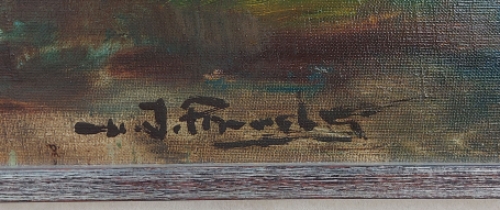 Belgische kunstenaar, kunstschilder H. J. Pauwels