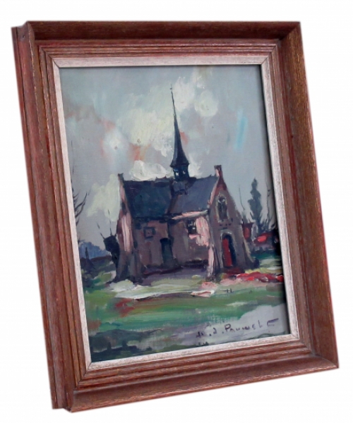 Kerkje geschilderd door HJ Pauwels