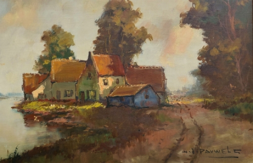 Belgische kunstenaar, kunstschilder H. J. Pauwels