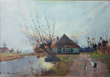 Olieverfschilderij van H J Pauwels