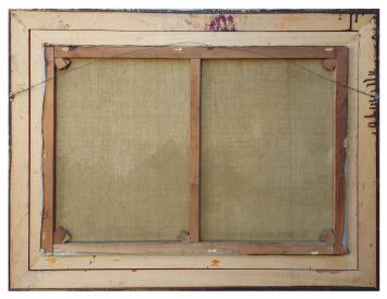 Herfstlandschap, boerderij aan het ven