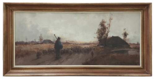 Groot schilderij van Belgische schilder Henri Joseph Pauwels