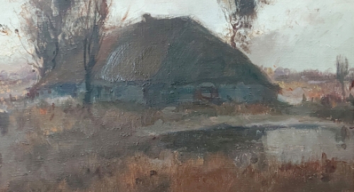 Schilderij van Pauwels kopen, met schaapsherder en schapen