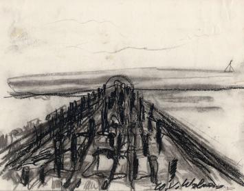 Kunstwerk op papier van Wolvens kopen