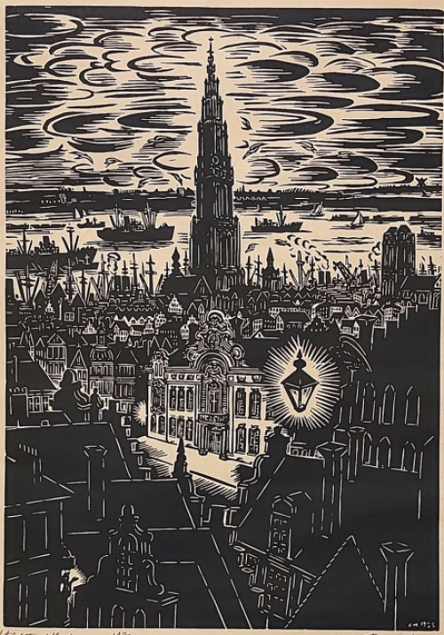 HOTEL OSTERRIETH ANVERS  van Frans Masereel